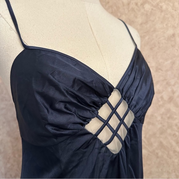 VTG Navy Blue Henson Kickernick Maxi Slip Dress - Picture 2 of 9